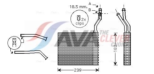 AVA QUALITY COOLING Scambiatore calore, Riscaldamento abitacolo FDA6364