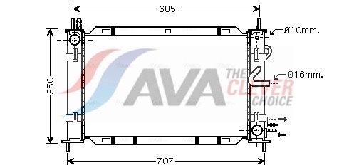 AVA QUALITY COOLING Radiatore, Raffreddamento motore FDM388