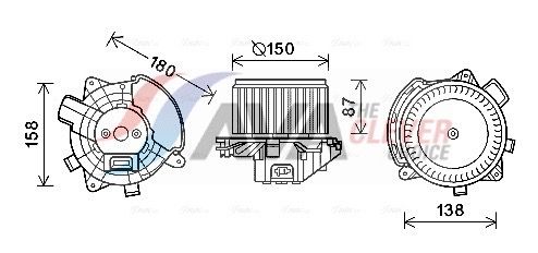 AVA QUALITY COOLING Ventilatore abitacolo FT8409