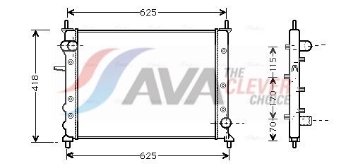 AVA QUALITY COOLING Radiatore, Raffreddamento motore FTA2227