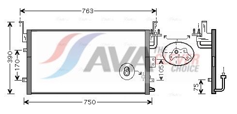 AVA QUALITY COOLING Condensatore, Climatizzatore HY5135