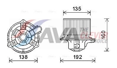 AVA QUALITY COOLING Ventilatore abitacolo HY8553