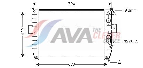 AVA QUALITY COOLING Radiatore, Raffreddamento motore IV2050