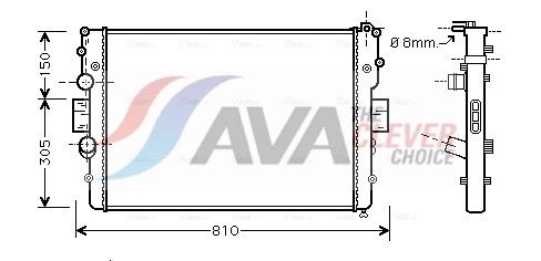 AVA QUALITY COOLING Radiatore, Raffreddamento motore IVA2087