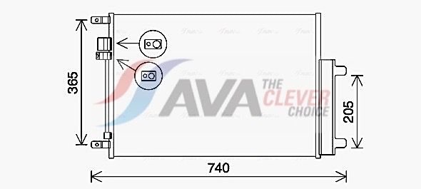 AVA QUALITY COOLING Condensatore, Climatizzatore JE5077D