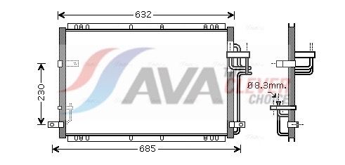 AVA QUALITY COOLING Condensatore, Climatizzatore KA5085