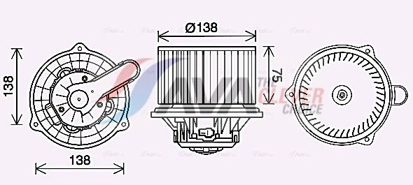 AVA QUALITY COOLING Ventilatore abitacolo KA8288