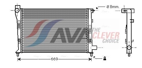 AVA QUALITY COOLING Radiatore, Raffreddamento motore MS2281