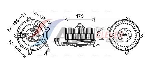AVA QUALITY COOLING Ventilatore abitacolo MS8610