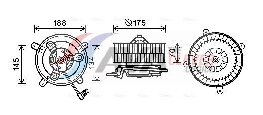 AVA QUALITY COOLING Ventilatore abitacolo MS8621