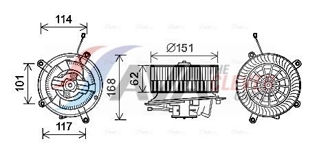 AVA QUALITY COOLING Ventilatore abitacolo MS8624