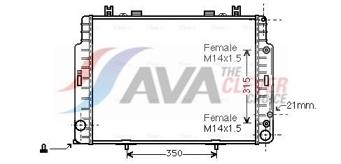 AVA QUALITY COOLING Radiatore, Raffreddamento motore MSA2131