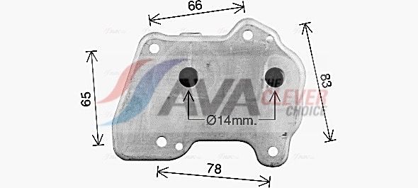 AVA QUALITY COOLING Radiatore olio, Olio motore OL3740