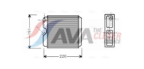 AVA QUALITY COOLING Scambiatore calore, Riscaldamento abitacolo OL6240