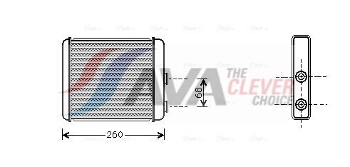 AVA QUALITY COOLING Scambiatore calore, Riscaldamento abitacolo OL6259