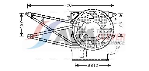 AVA QUALITY COOLING Ventola, Raffreddamento motore OL7515
