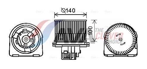 AVA QUALITY COOLING Ventilatore abitacolo OL8617