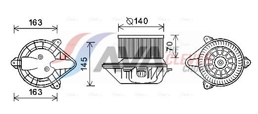 AVA QUALITY COOLING Ventilatore abitacolo OL8624