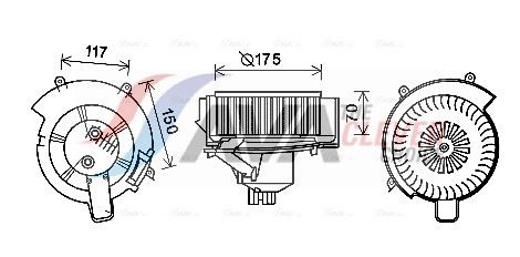 AVA QUALITY COOLING Ventilatore abitacolo OL8646