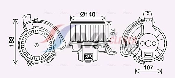 AVA QUALITY COOLING Ventilatore abitacolo OL8689