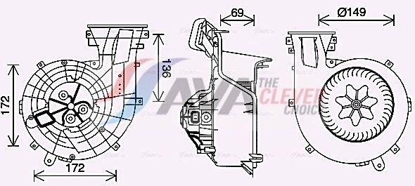 AVA QUALITY COOLING Ventilatore abitacolo OL8693