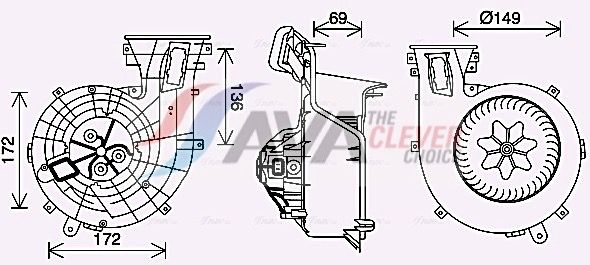 AVA QUALITY COOLING Ventilatore abitacolo OL8694