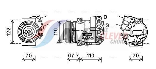 AVA QUALITY COOLING Compressore, Climatizzatore OLAK608