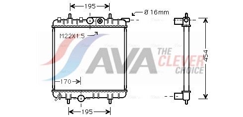 AVA QUALITY COOLING Radiatore, Raffreddamento motore PE2243