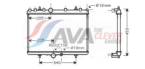AVA QUALITY COOLING Radiatore, Raffreddamento motore PE2269