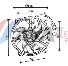 AVA QUALITY COOLING Ventola, Raffreddamento motore PE7556