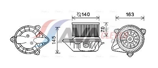 AVA QUALITY COOLING Ventilatore abitacolo PE8373