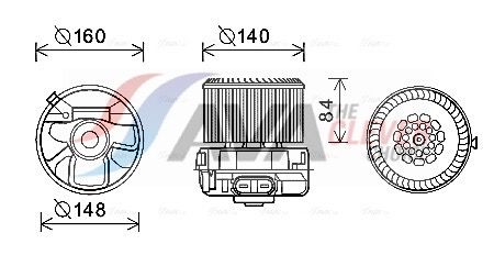 AVA QUALITY COOLING Ventilatore abitacolo PE8392