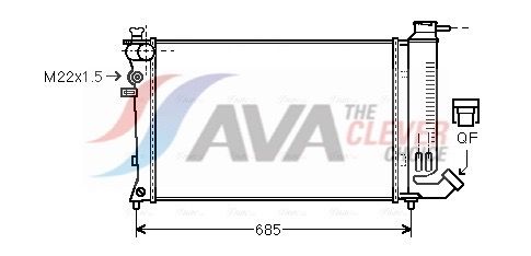AVA QUALITY COOLING Radiatore, Raffreddamento motore PEA2141