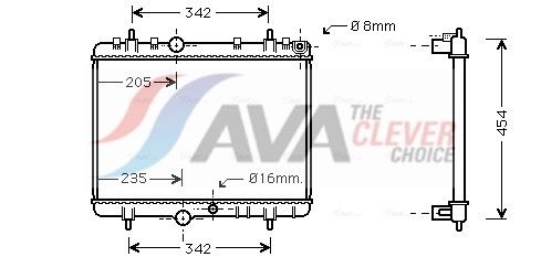 AVA QUALITY COOLING Radiatore, Raffreddamento motore PEA2218