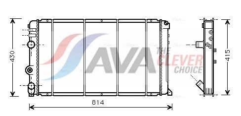 AVA QUALITY COOLING Radiatore, Raffreddamento motore RT2263