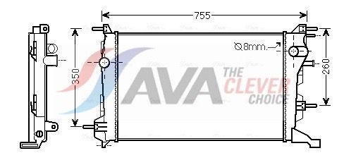 AVA QUALITY COOLING Radiatore, Raffreddamento motore RT2410