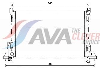 AVA QUALITY COOLING Radiatore, Raffreddamento motore RT2625