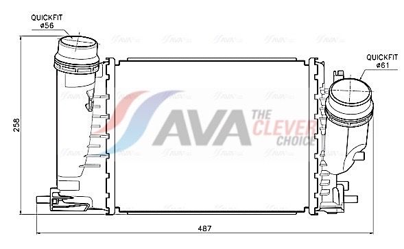 AVA QUALITY COOLING Intercooler RT4684