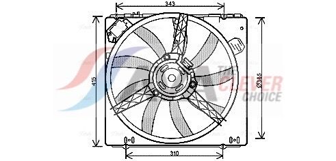 AVA QUALITY COOLING Ventola, Raffreddamento motore RT7540
