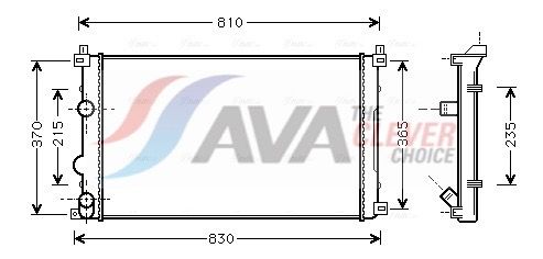 AVA QUALITY COOLING Radiatore, Raffreddamento motore RTA2322
