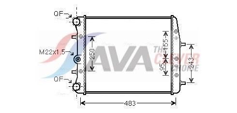 AVA QUALITY COOLING Radiatore, Raffreddamento motore SAA2005