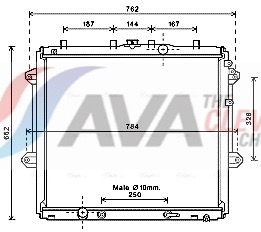 AVA QUALITY COOLING Radiatore, Raffreddamento motore TO2616