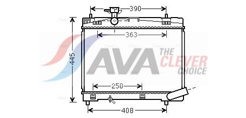 AVA QUALITY COOLING Radiatore, Raffreddamento motore TO2663