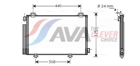 AVA QUALITY COOLING Condensatore, Climatizzatore TO5382D