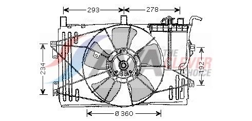 AVA QUALITY COOLING Ventola, Raffreddamento motore TO7508