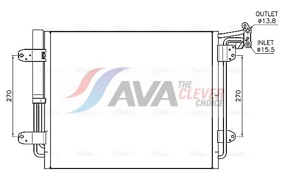 AVA QUALITY COOLING Condensatore, Climatizzatore VN5441D
