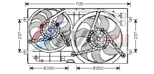 AVA QUALITY COOLING Ventola, Raffreddamento motore VN7503