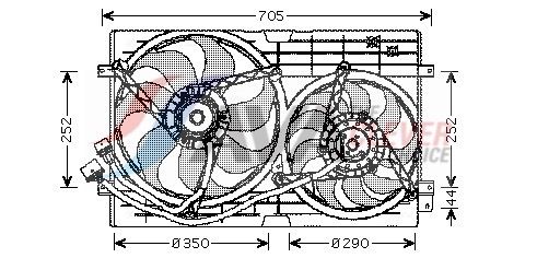 AVA QUALITY COOLING Ventola, Raffreddamento motore VN7508