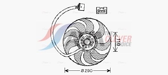 AVA QUALITY COOLING Ventola, Raffreddamento motore VN7522