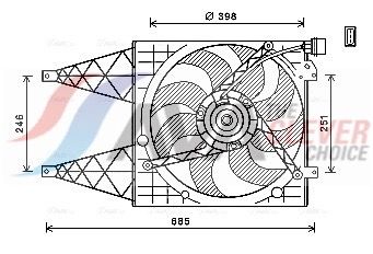 AVA QUALITY COOLING Ventola, Raffreddamento motore VN7532